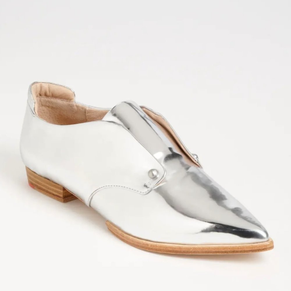 JOE’S JEANS DAKOTA Silver Brogue Shoes